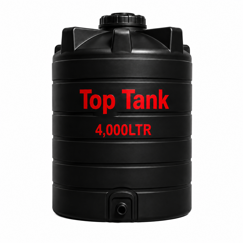 Top Tank 4000 litre black vertical water storage tank